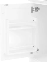 Moimhear Mueble de baño de pie, lavabo, lacado completo, tres cajones silenciosos, lavabo de cerámica integrado (blanco, 76 x 46 x 83,5 cm)