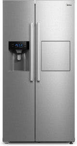 Midea KS-DDX 6.32 WT Side-by-Side Kühl-/Gefrierkombination/ 178,8 cm Hhe/ 254 kWh/Jahr/No Frost/Dual Inverter Compressor/mit 3in1 Wasser-/Eisspender