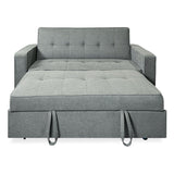 Sofá Cama De 2 Plazas Modelo Vienna Con Reposabrazos, Gris, Diseño Moderno, Práctico Y Funcional