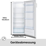 PKM Stand Kühlschrank weiß Höhe 143cm x Breite 58,8cm KS242.0A++