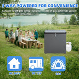 Smad Gas Gefrierfach, 70 l, Dreifach Gemischt, 12 V/230/LPG, Camping, Gas Gefrierschrank, geräuschlos, für Garage, Mobile, Reise, Schwarz