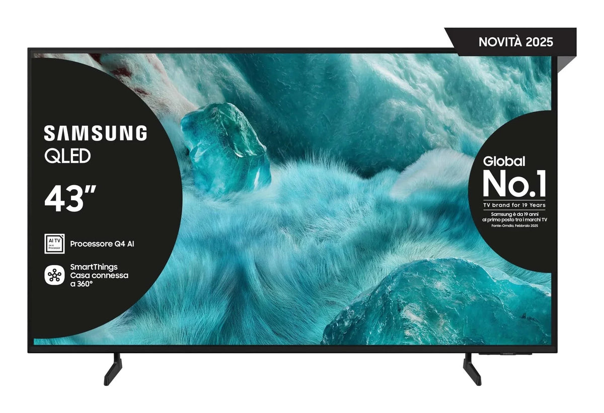 Samsung QLED Q7F 4K Smart TV 43 Zoll (108 cm) mit AI-Vision, 100% Farbvolumen mit Quantum Dot, HDR10+, Q4 AI Prozessor, One UI Tizen, Wi-Fi, Bluetooth