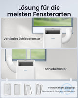 Newentor mobile Klimaanlage 14000 BTU, Klimaanlage mobil mit Abluftschlauch für Räume bis 50m2, kühlen/entfeuchten/ventilieren mit Fernbedienung