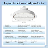 Silencioso Sin Aspas Ventilador de Techo con Luz Regulable 60W 30W Motor DC 30W Luz CCT 3000-5700K LED Lampara Ventilador Techo y Mando 6Velocidades
