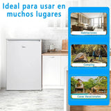 Midea Nevera pequeña 113L con Congelador - Mini frigorífico pequeño para la Habitación/Caravana/Camping - Mini Bar Bajo Consumo - Frigorifico Bajo