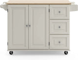 Homestyles Dolly Madison Mobile Kitchen Island Cart, Drop Leaf Breakfast Bar