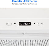MEDION Smart Split Aire Acondicionado Caravana P502 (5000 BTU, 3 en 1, Refrigeración, Deshumidificación, Ventilador, hasta 12 m², ideal para caravanas
