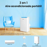 MIDEA Pingüino Aire Acondicionado Portátil 3 en 1 | 3000 Frigorías / 12000 BTU | Air conditioner Silencioso 43m2 - Deshumidificador Ventilador