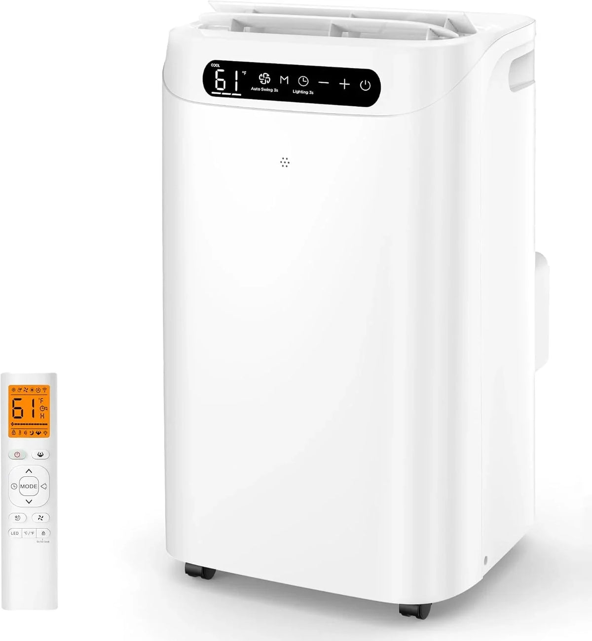Portable Air Conditioners 14000Btu with Remote Control, 3-in-1 Free Stand Smart Cooling AC Unit with Dehumidifier, Fan, Cools Room up to 700 sq.ft,