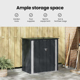 vidaXL Gartenlagerbox Schwarz 101,5 x 107 x 100 cm Stahl, Stylischer, rechteckiger Tisch für jeden Essbereich, pflegeleicht, Elegantes Design,