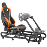Soporte para Volante de Carreras VEVOR con Ruedas para Logitech G923/G920/G29, Cabina de simulador de conducción de Acero Resistente, Thrustmaster
