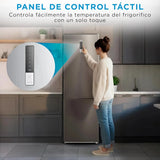 Midea Frigorífico Combi No Frost | 60 cm ancho x 188 alto cm | Inox | Nevera libre instalación 224 L + 86 L Congelador - Refrigerador de bajo consumo