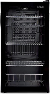 °CUBES Getränkekühlschrank 90L mit Glastür & 4 variablen Ablagen | Kompakter Flaschenkühlschrank, perfekt für zu Hause, Büro, Partys & Gastro |