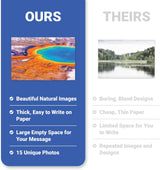 Stunning 4x6in American National Parks Postcards 15pk. Premium Set of 15 Post Cards of Beautiful Scenic Images for Friends and Family Who Love Hiking Nature and Outdoors or Frame Them as Wall Art!