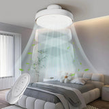 Silencioso Sin Aspas Ventilador de Techo con Luz Regulable 60W 30W Motor DC 30W Luz CCT 3000-5700K LED Lampara Ventilador Techo y Mando 6Velocidades