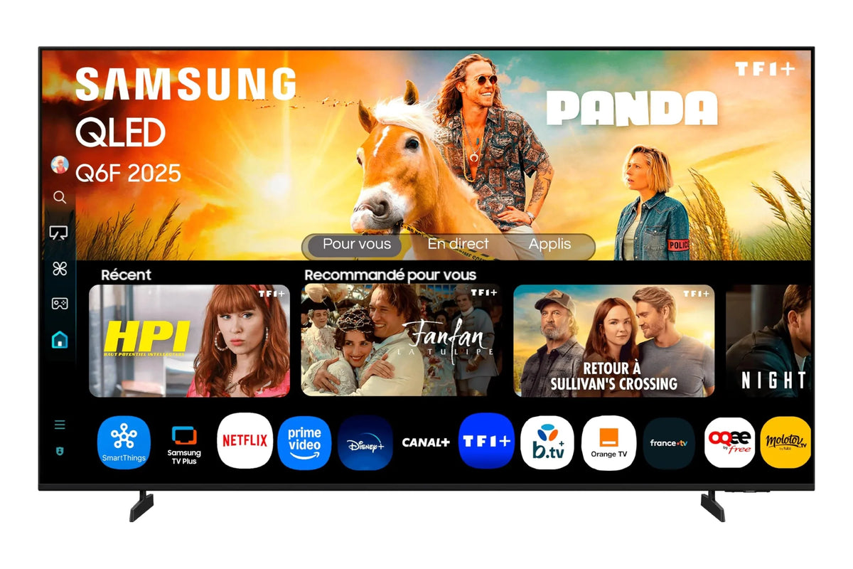 Samsung AI TV 55 Zoll QLED 55Q6F 4K Smart TV, Quantum Dots, Q4 Lite Processor, WiFi, Airplay, HDR, Q-Symphony, OTS Lite, Knox Security, Gaming Hub,