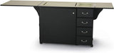Sewing Cabinet for Sturdy Sewing, Cutting, Quilting, and Crafting with Storage and Airlift, Black Finish