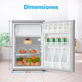 Midea Nevera pequeña 113L con Congelador - Mini frigorífico pequeño para la Habitación/Caravana/Camping - Mini Bar Bajo Consumo - Frigorifico Bajo