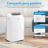 MIDEA Pingüino Aire Acondicionado Portátil 3 en 1 | 3000 Frigorías / 12000 BTU | Air conditioner Silencioso 43m2 - Deshumidificador Ventilador