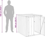 vidaXL Gartenlagerbox Schwarz 101,5 x 107 x 100 cm Stahl, Stylischer, rechteckiger Tisch für jeden Essbereich, pflegeleicht, Elegantes Design,