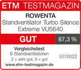 Rowenta Turbo Silence Standventilator, 45 dB(A), 72 m³/min Luftstrom, 4 Geschwindigkeiten, Silent Night & Turbo Boost, 120° Oszillation,