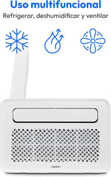 MEDION Smart Split Aire Acondicionado Caravana P502 (5000 BTU, 3 en 1, Refrigeración, Deshumidificación, Ventilador, hasta 12 m², ideal para caravanas
