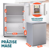 Stillstern Mini Gefrierschrank (42L) -18°C, Eiswürfelschale, Schloss, Türanschlag wechselbar, 4-Sterne Tiefkühlschrank für Camping/Büro Gefriertruhe