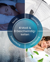 Pro Breeze 12000 BTU Mobile Klimaanlage (Räume bis 50m2) – Klimaanlage mobil mit App-Steuerung, Timer & LED-Display – inkl. Fensterabdichtung &
