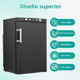 SMETA Nevera de Gas Butano, 100L con Congelador, Trivalente 12v 220v Gas, Frigorifico 12v, sin Ruido, Nevera para Furgoneta Camper Caravana