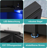 Merax Kühlschrank 128L, Freistehend Getränkekühler mit 120L-Kühlschrank + 8L-Gefrierschrank, mit LED-Innenbeleuchtung und Verstellbare Einlegeböden,